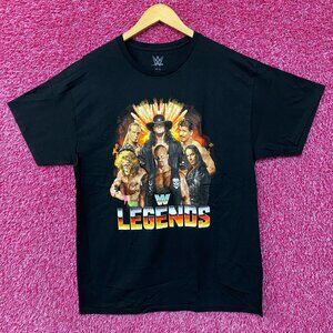 WWE Legends Wrestling Champions Poster T-Shirt Large